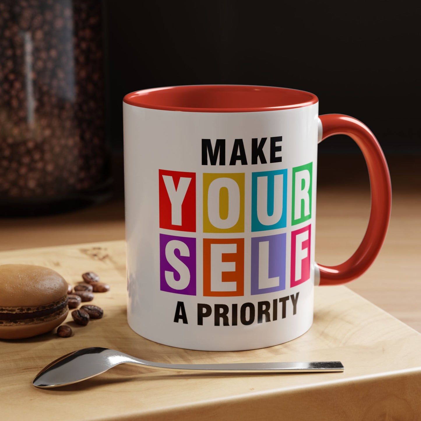 Wellness Mug - Make Yourself a Priority Colored Blocks