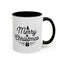 Christmas Mug - Merry Christmas Black Text Tree Star Present