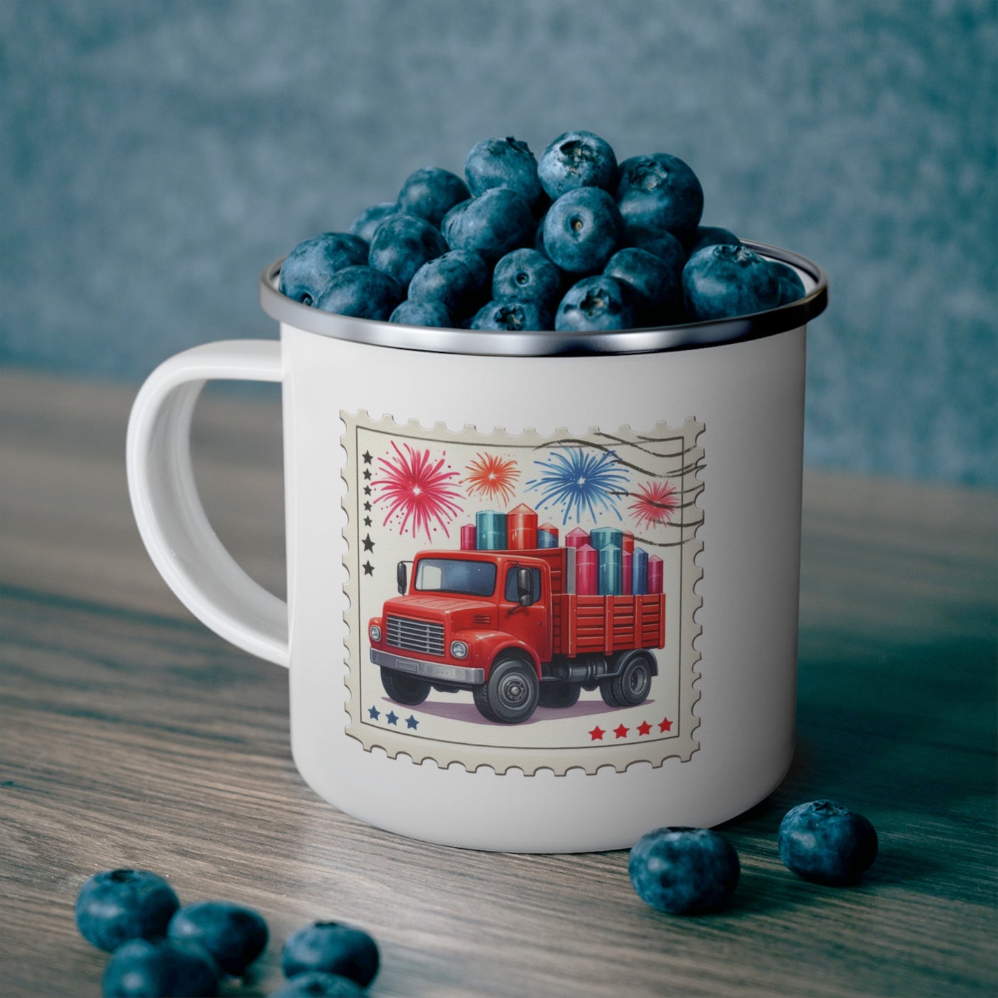 4th of July Mug - Fireworks Truck Stamp