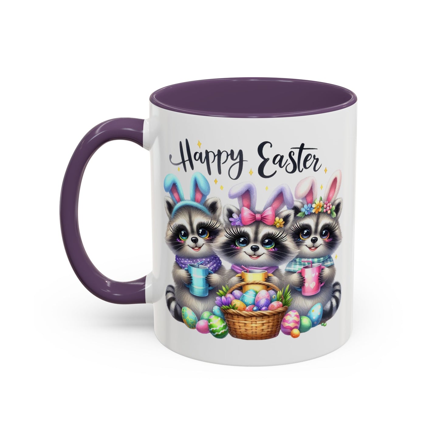 Easter Mug - Happy Easter Racoons