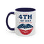 4th of July Mug - Happy 4th of July Flag Lips