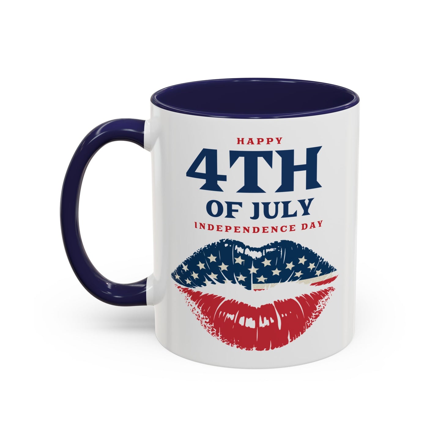 4th of July Mug - Happy 4th of July Flag Lips