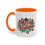 Christmas Mug - Merry Christmas Maroon Text Ornaments