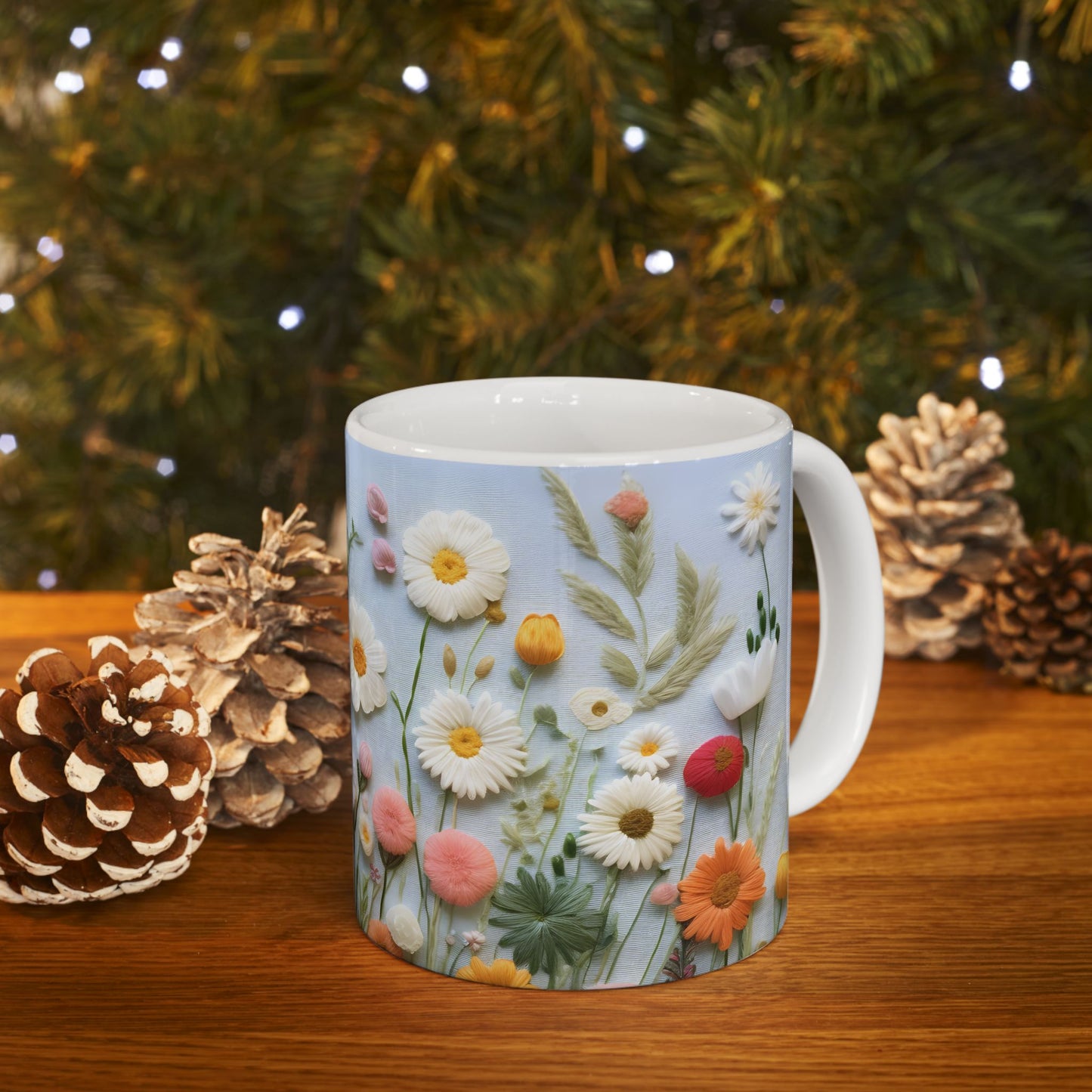 Artistic Mug - Felted Flowers 3