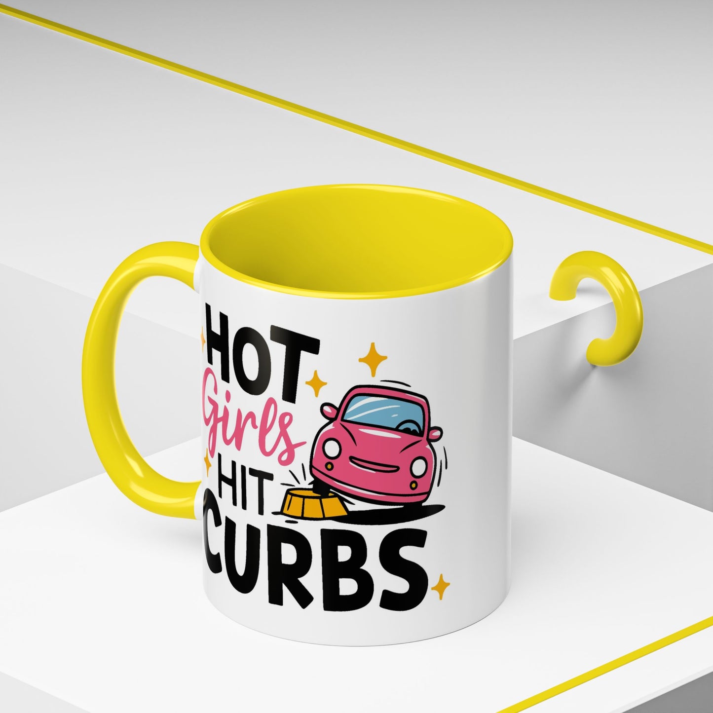 Humor Mug - Hot Girls Hit Curbs