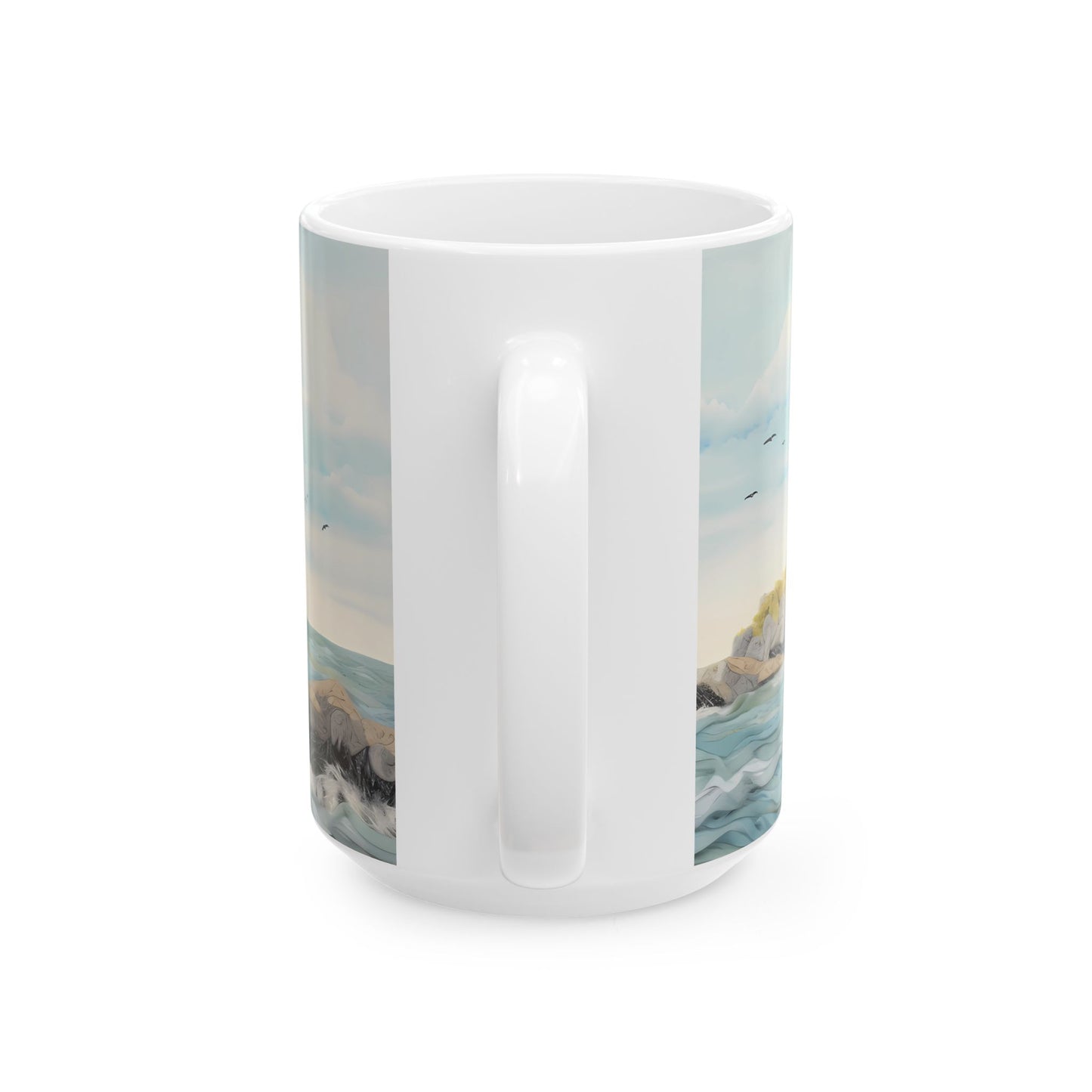 Artistic Mug - Felted Lighthouse 3