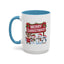 Christmas Mug - Merry Christmas White Text Reindeer Snowmen Penguin