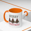 Christmas Mug - Merry Christmas Green & Red Text Decorative Trees