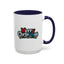 Christmas Mug - Merry Christmas White Red & Blue Text
