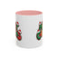 Christmas Mug - Merry Christmas Green Yellow & Red Text Hats