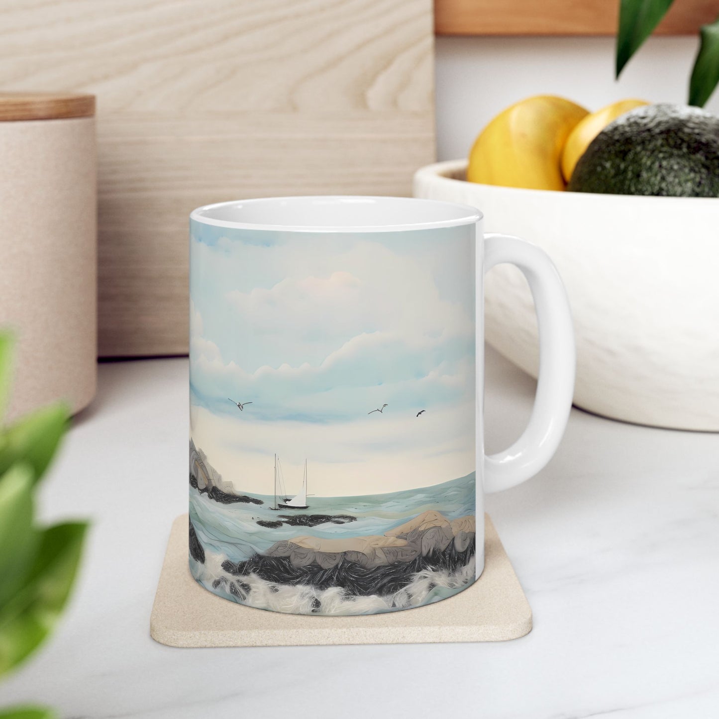 Artistic Mug - Felted Lighthouse 3