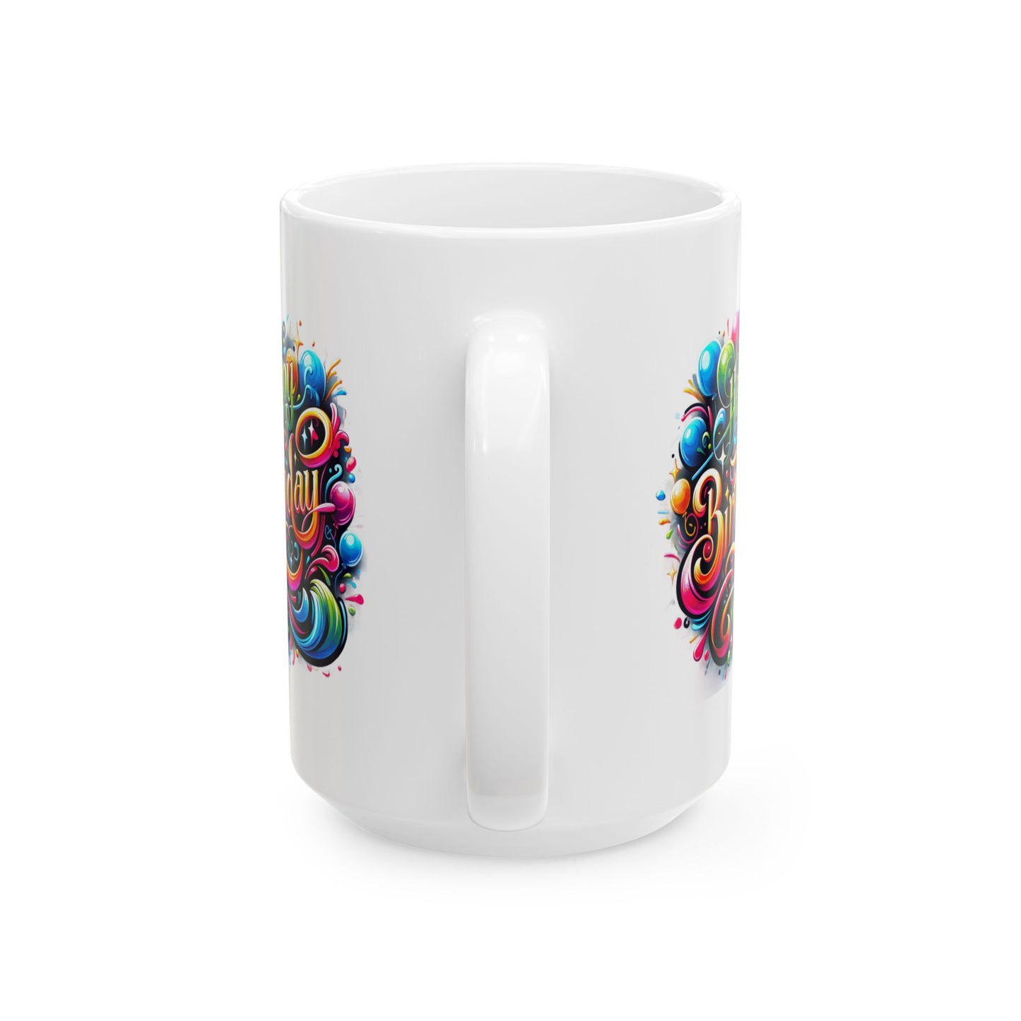 Birthday Mug - Happy Birthday Swish