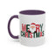 Christmas Mug - Merry Christmas Green & Red Text Santa