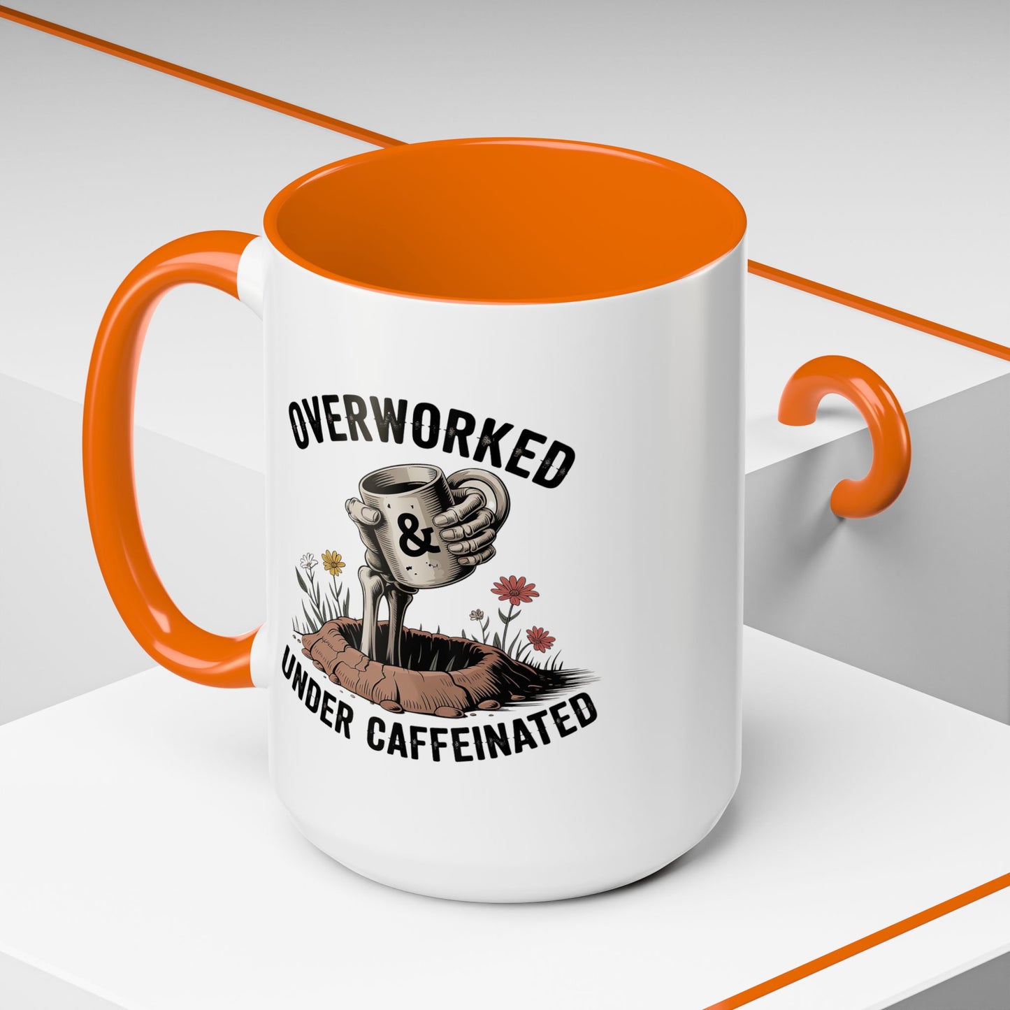Humor Mug - Overworked and Under Caffeinated