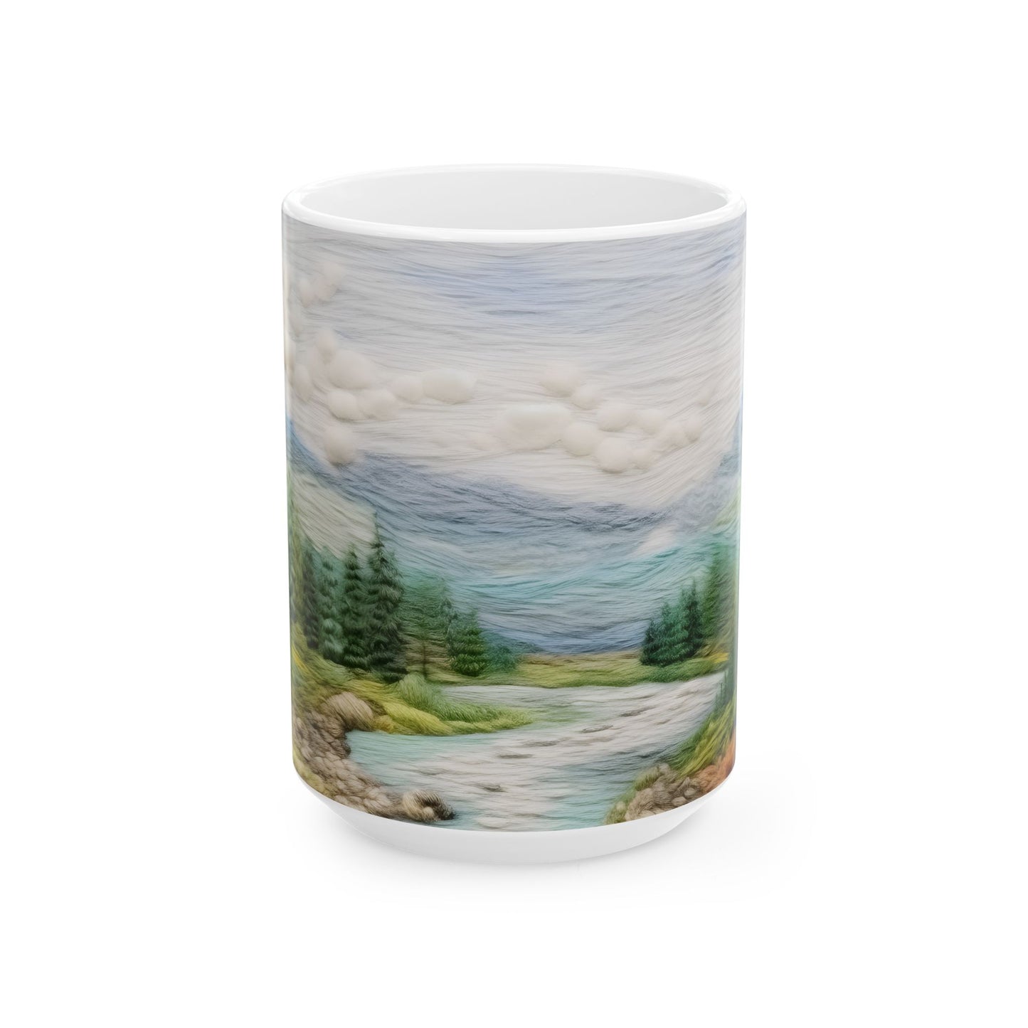 Artistic Mug - Felted Landscape 3