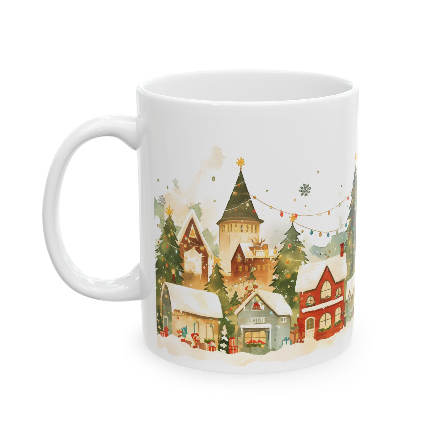 Christmas Mug - Snowy Village Wrap