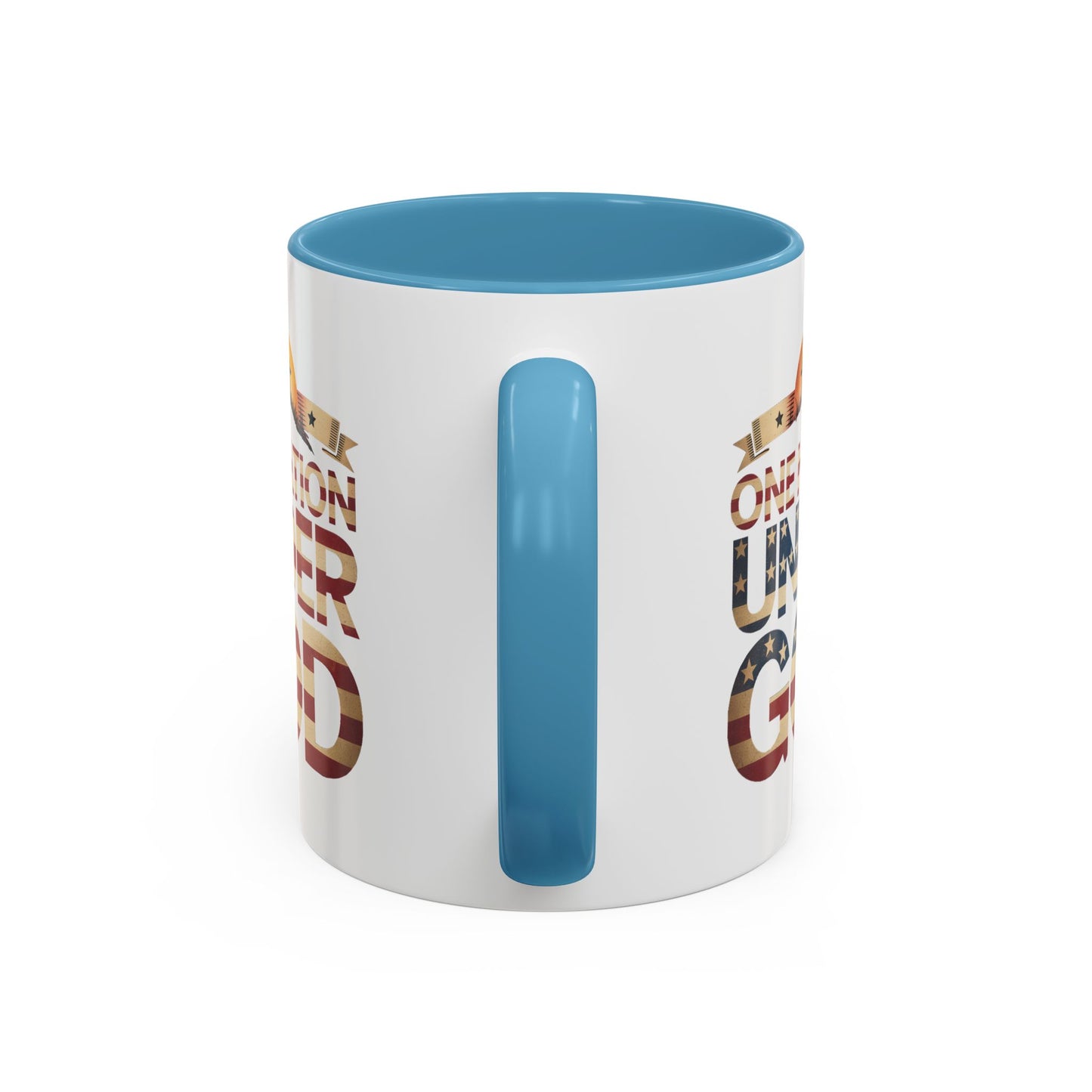 4th of July Mug - One Nation Under God Cross Flag