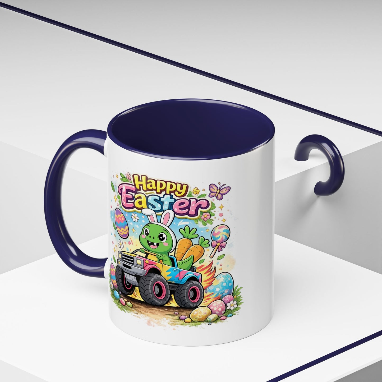 Easter Mug - Dinosaur Monster Truck