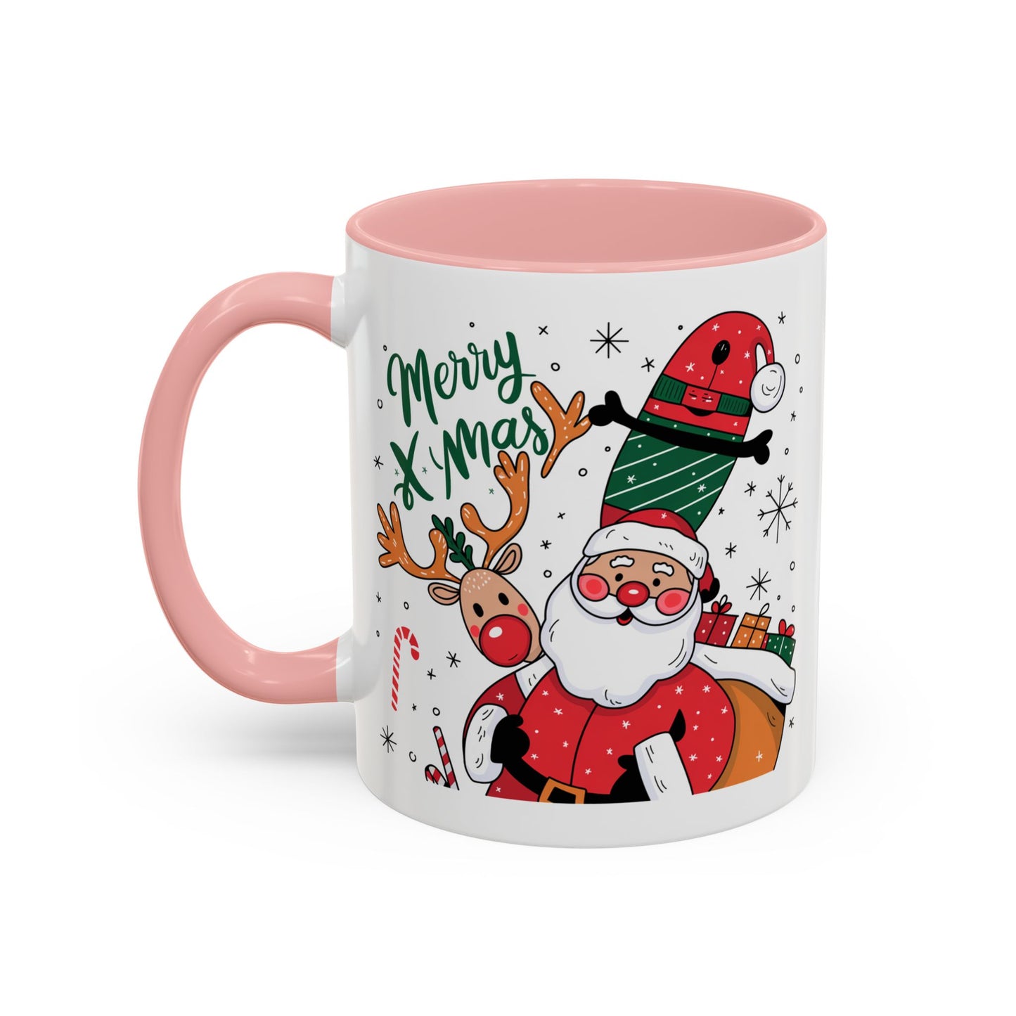Christmas Mug - Merry Xmas Santa Reindeer