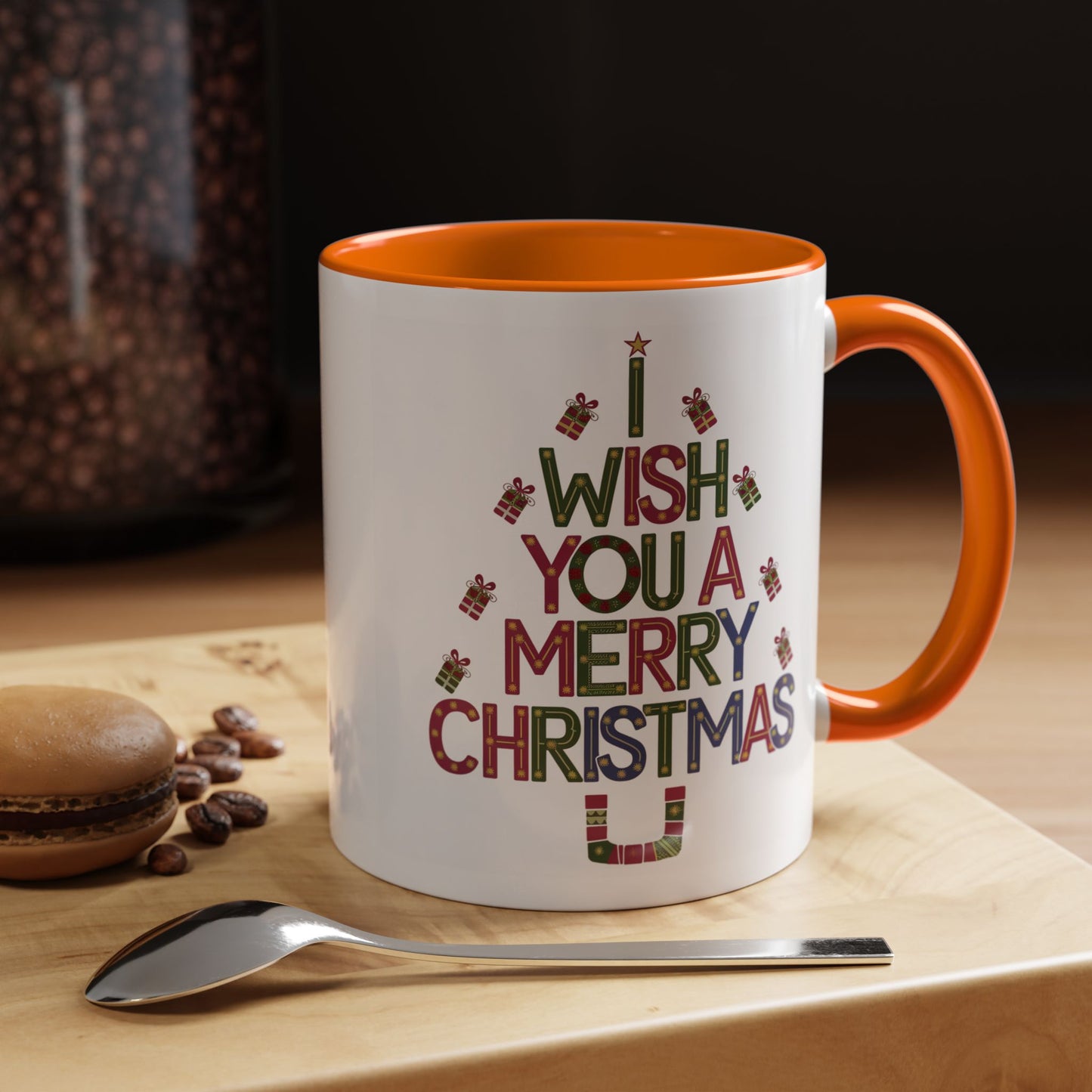 Christmas Mug - I Wish You a Merry Christmas Present Treee