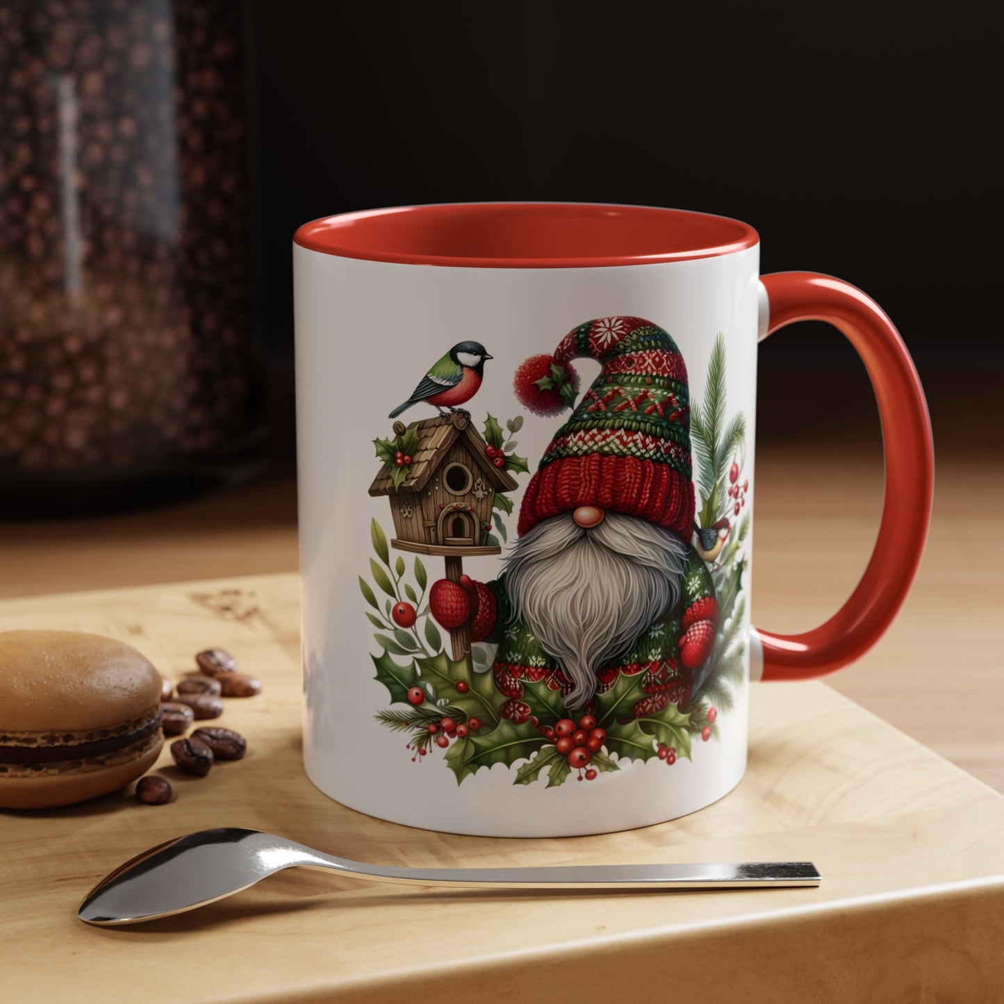 Christmas Mug - Red and Green Gnome