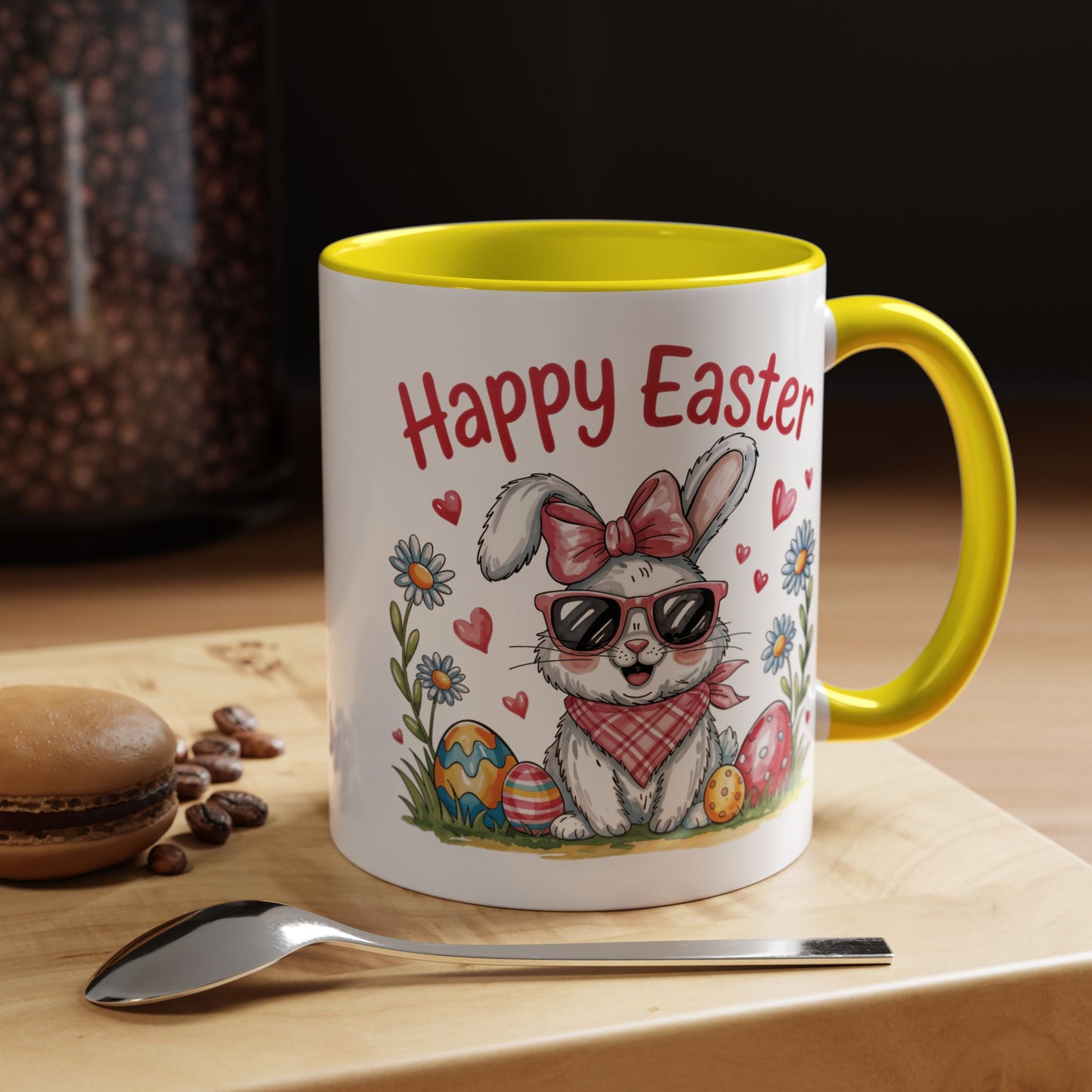 Easter Mug - Happy Easter Cool Bunny