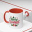 Christmas Mug - Merry Christmas Green & Red Text Tree Snowflakes Presents