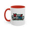 Christmas Mug - Merry Christmas White Red & Blue Text