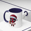 Christmas Mug - Merry Christmas Red Text Superhero