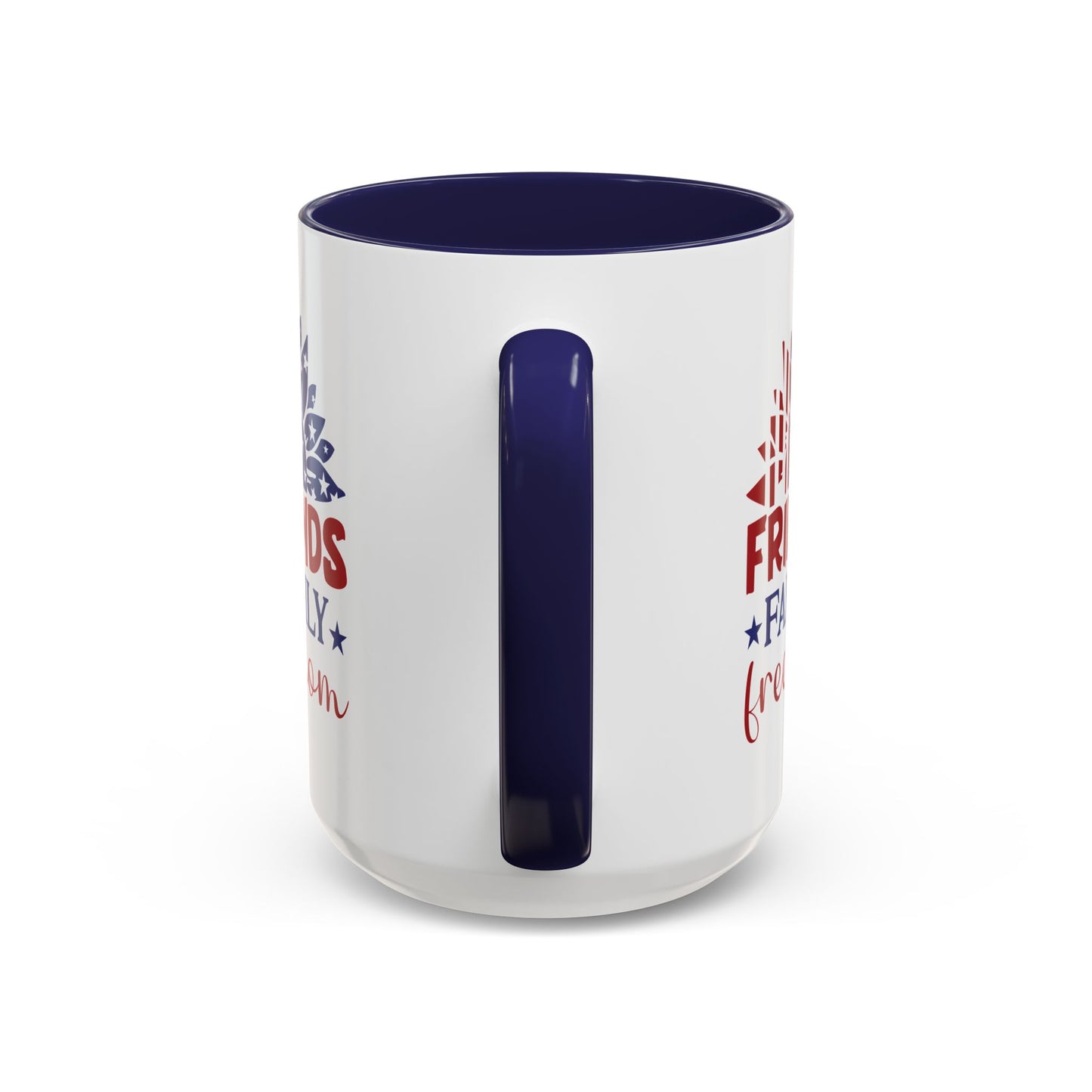 4th of July Mug - Friends Family Freedom Sunflower