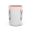 Christmas Mug - Merry Christmas Red Text Puppy Green & Red Top