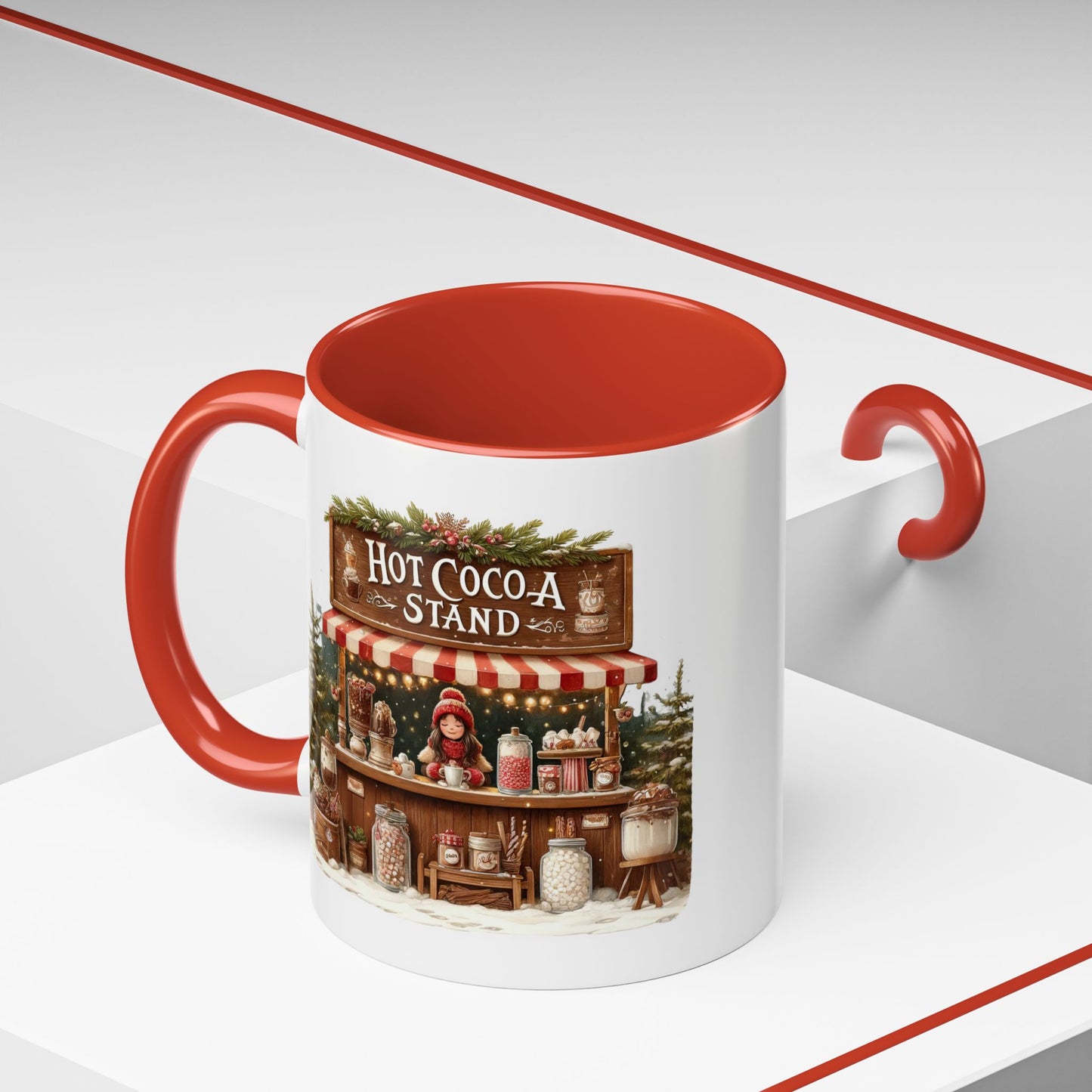 Christmas Mug - Hot Cocoa Stand White Text