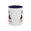Christmas Mug - Merry Christmas Green & Red Text Decorative Trees