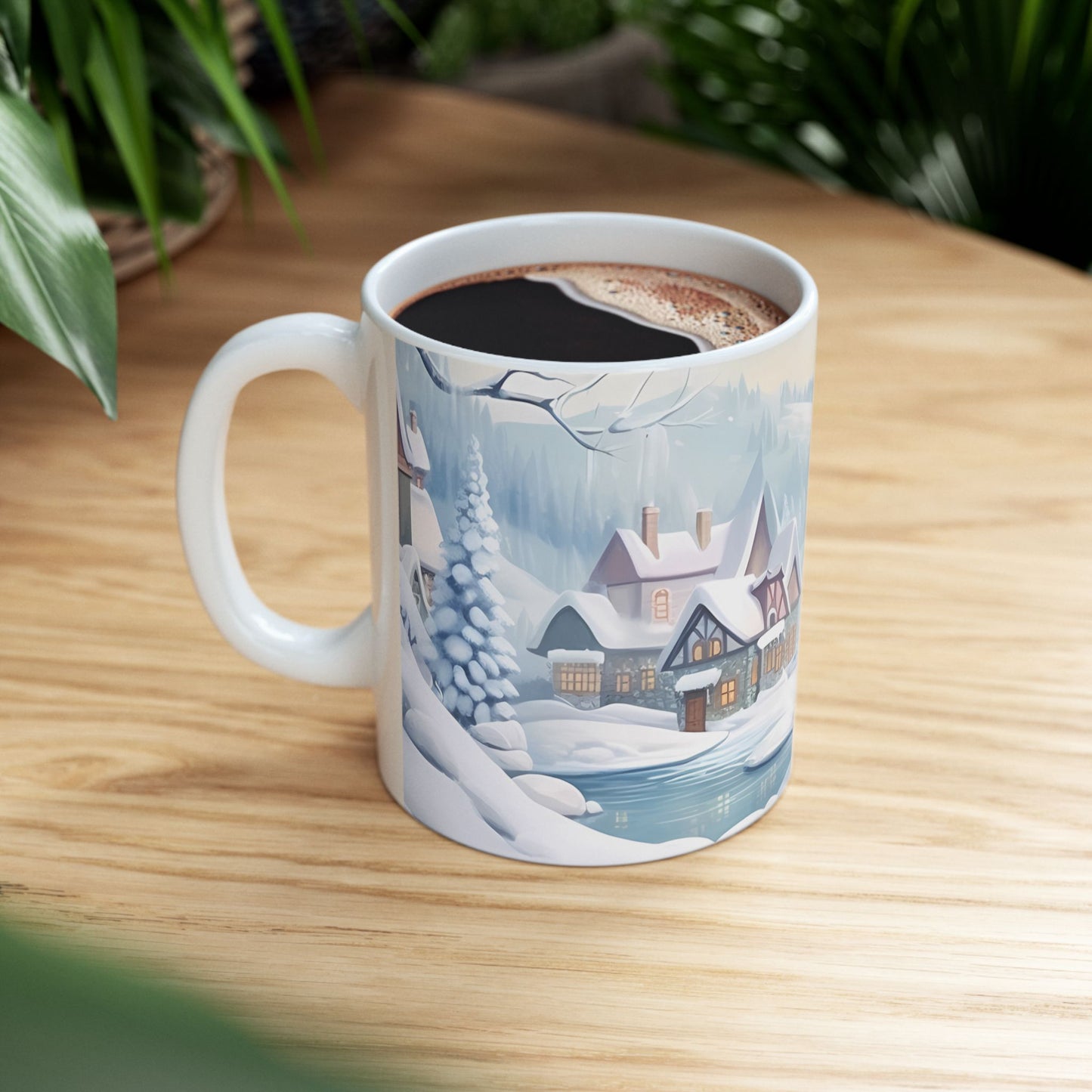 Christmas Mug - Snowy Landscape Wrap