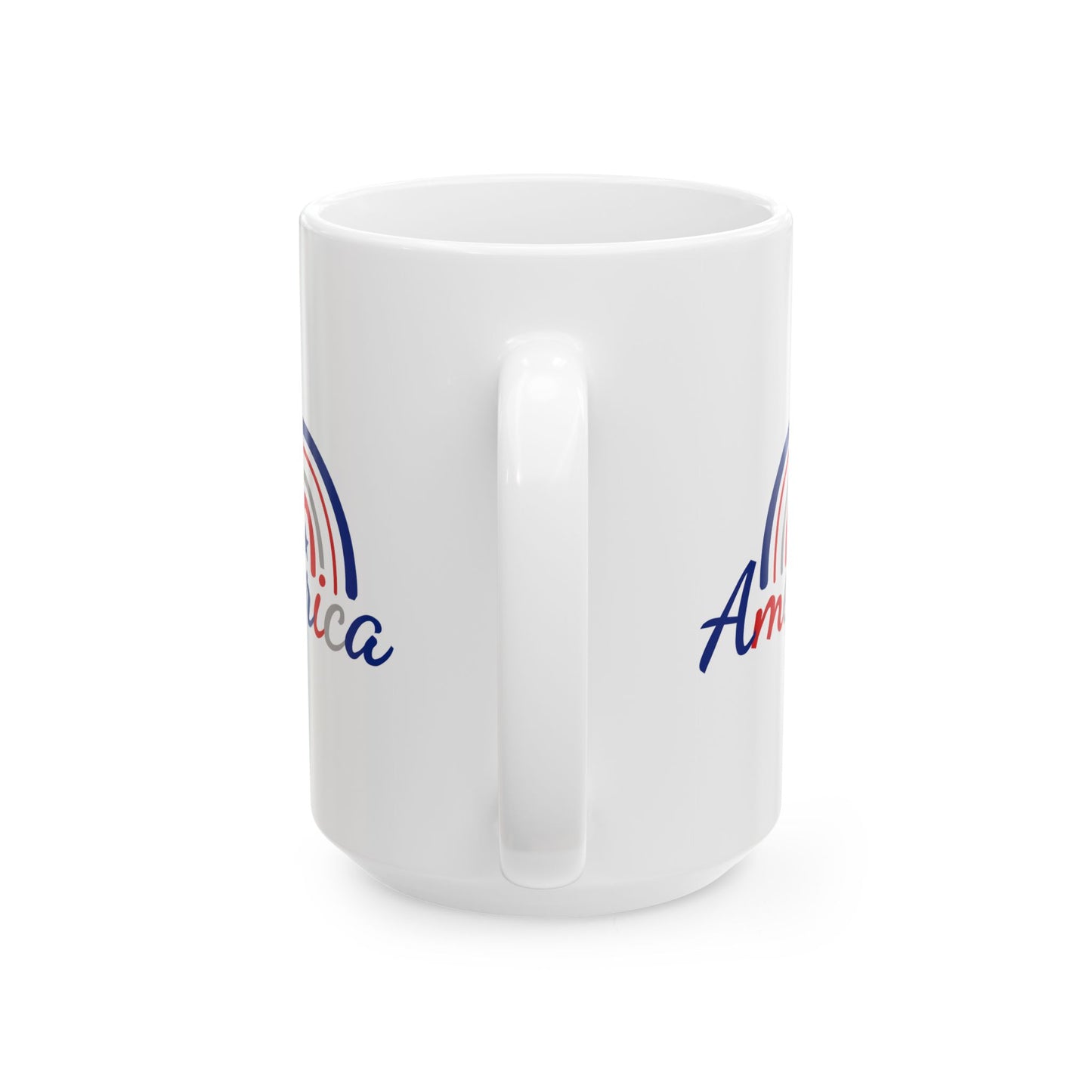 4th of July Mug - America Patriotic Rainbow