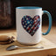 4th of July Mug - USA Sparkle Heart