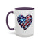 4th of July Mug - USA Sparkle Heart