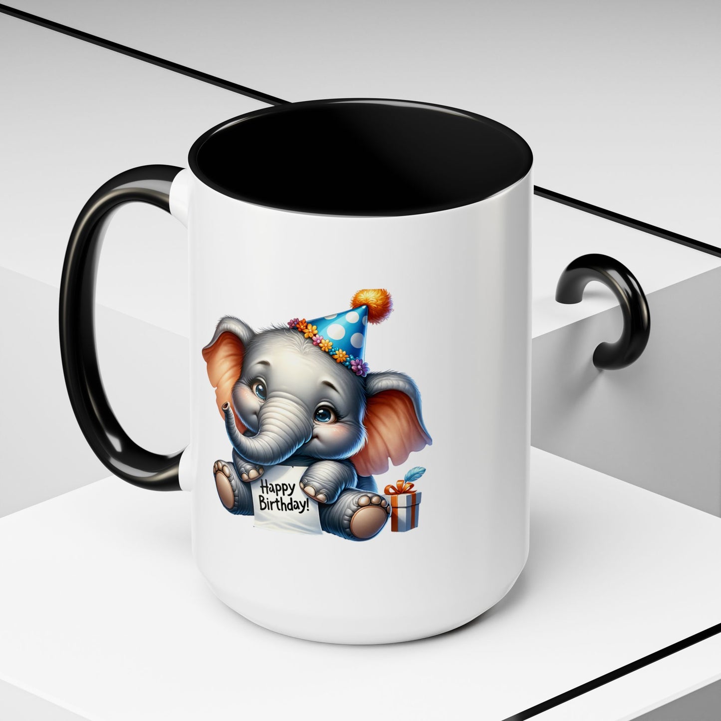 Birthday Mug - Happy Birthday Elephant Clipart