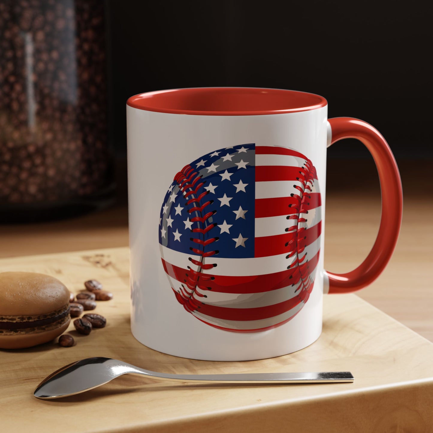4th of July Mug - Baseball American Flag