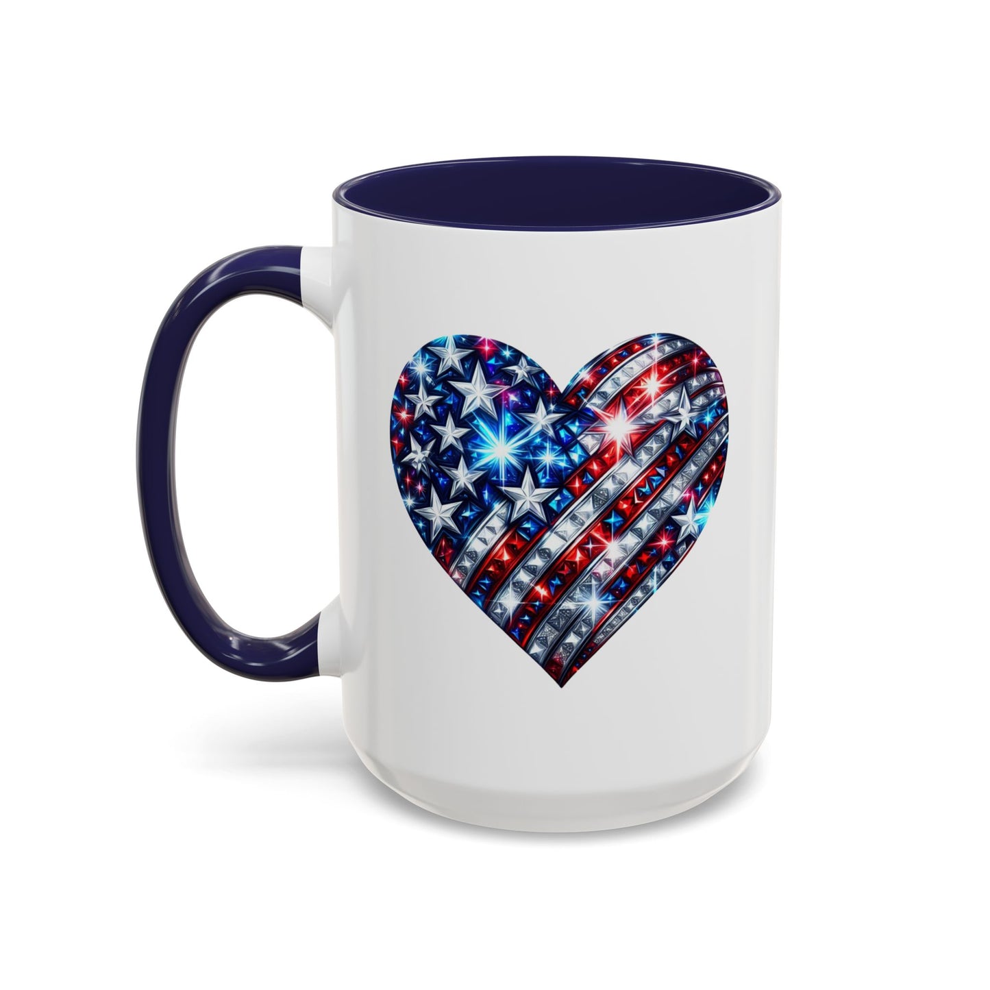 4th of July Mug - USA Sparkle Heart