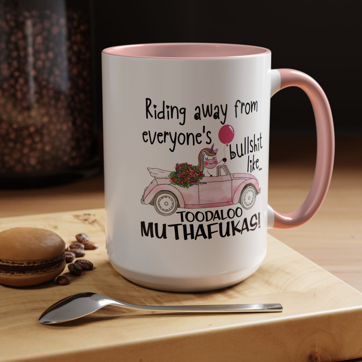 Adult Mug - Riding Away From Everyones Bullshit