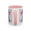 Christmas Mug - Merry Christmas Red Text Puppy Green & Red Top