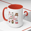 Christmas Mug - Merry Christmas Red & Green Text Santa Cute Animals