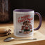 Christmas Mug - Merry Christmas Red Text Puppy Green Top