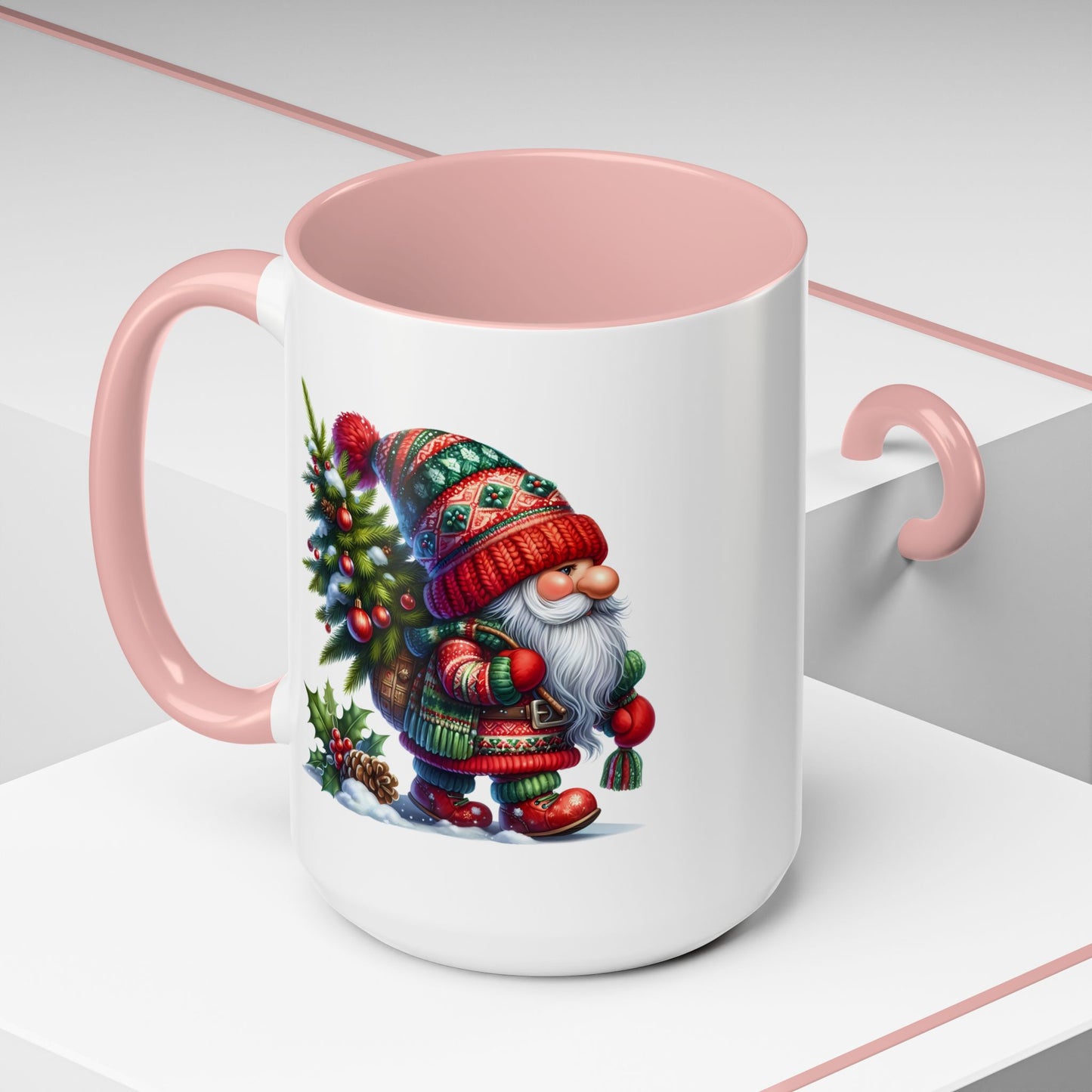 Christmas Mug - Gnome Christmas Tree and Pine Cone