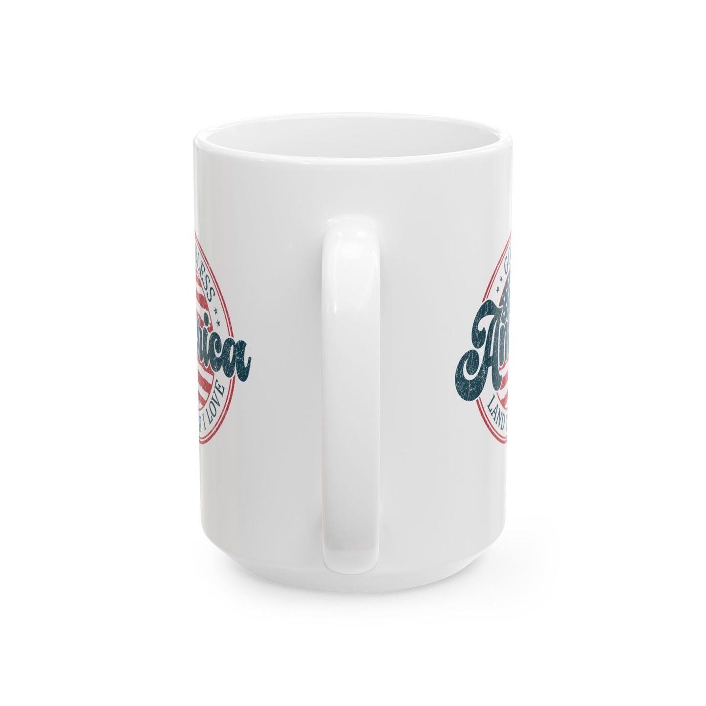 4th of July Mug - God Bless America Retro