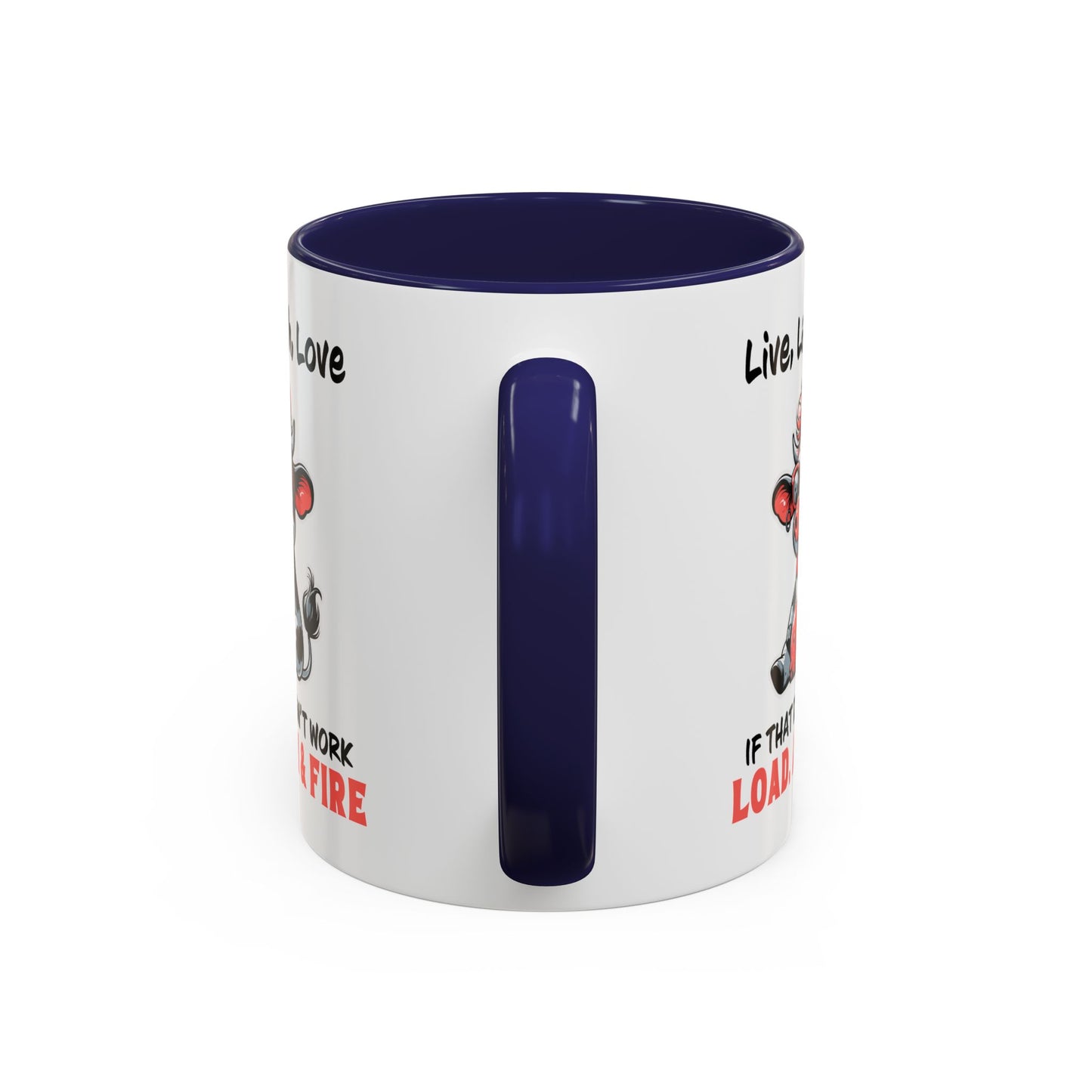 Humor Mug - Live Laugh Love Cow