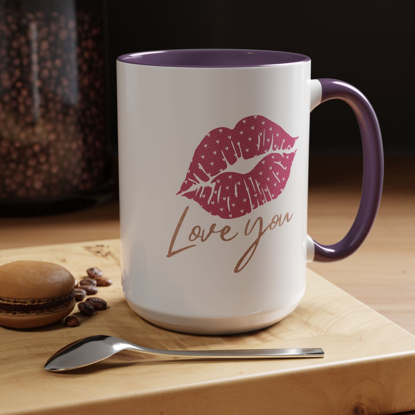 Valentine's Day Mug - Love You Lips Kiss