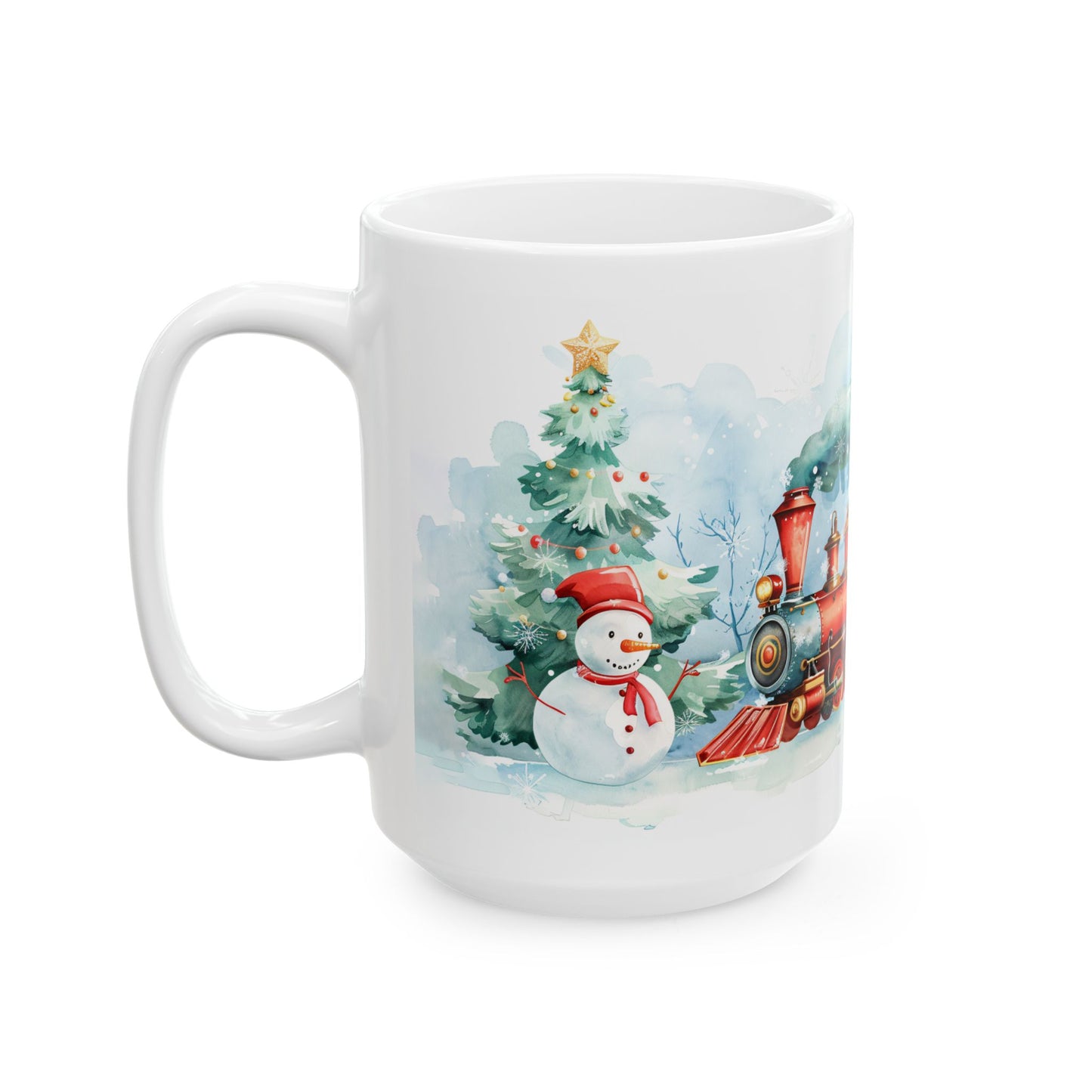 Christmas Mug - Snowman and Train Wrap 2