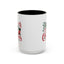 Christmas Mug - Merry Christmas Green & Red Text Star Candy Cane Stocking Snowflake